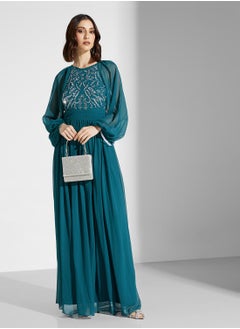 Frock and Frill Embellished Mesh Detailed Dress  - Image 1