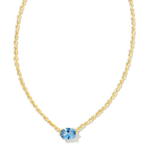 Kendra Scott Cailin 14k Gold-Plated Pendant Necklace in Blue Violet Crystal, Fashion Jewelry for Women - Image 1