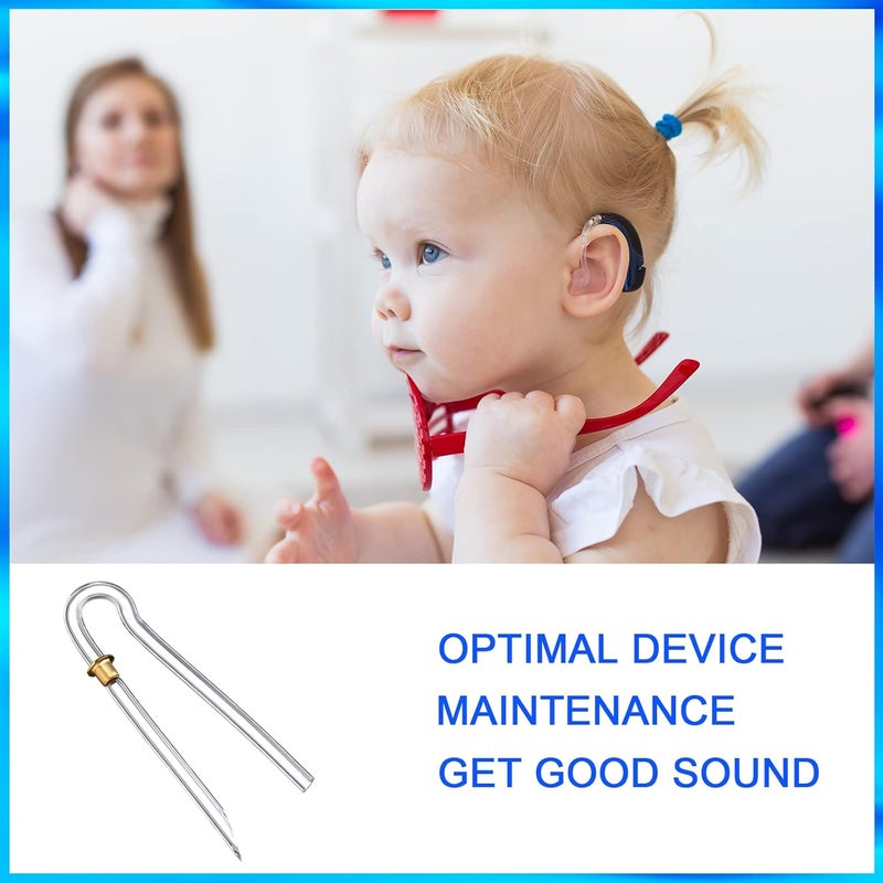 Nuanchu 12 Pcs Hearing Aid Tubes Preformed BTE Earmold Tubing 35 x 2 mm Hearing Aid Replacement Tube with Gold Lock Amplifiers Ear Tubes - Image 3