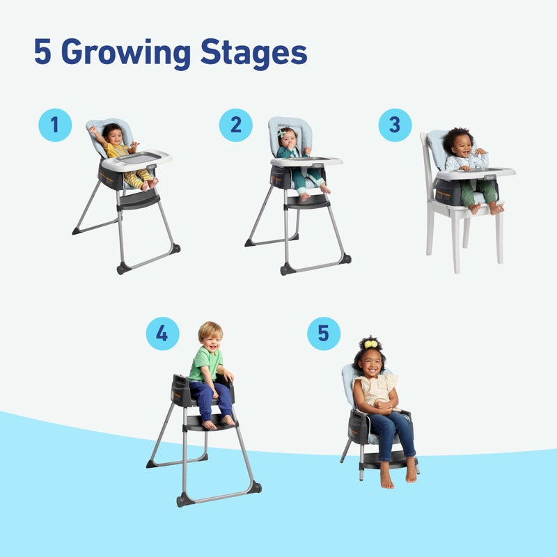 Graco Made2Grow 5-in-1 Convertible Highchair, Adjustable Baby to Toddler Seat, Hudson - Image 2