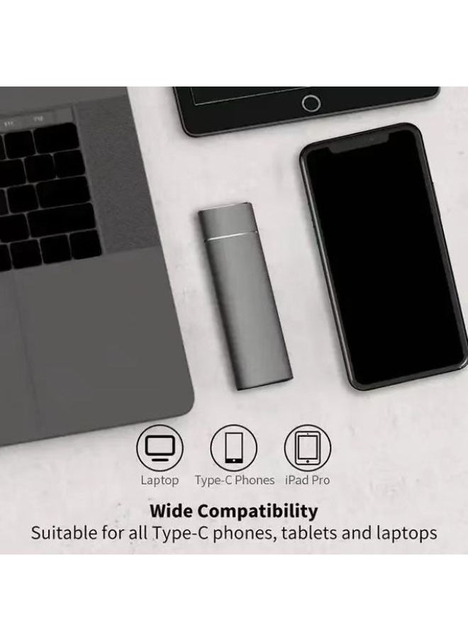 Generic Mobile Solid-state Hard Disk Ultra-thin Upgrade 8tb High-speed Mobile Phone Computer Portable Mobile Hard Disk Large Capacity U Disk-capacity:1TB (64G Expansion) 14th Generation Cross-border-Interface:red  - Image 3