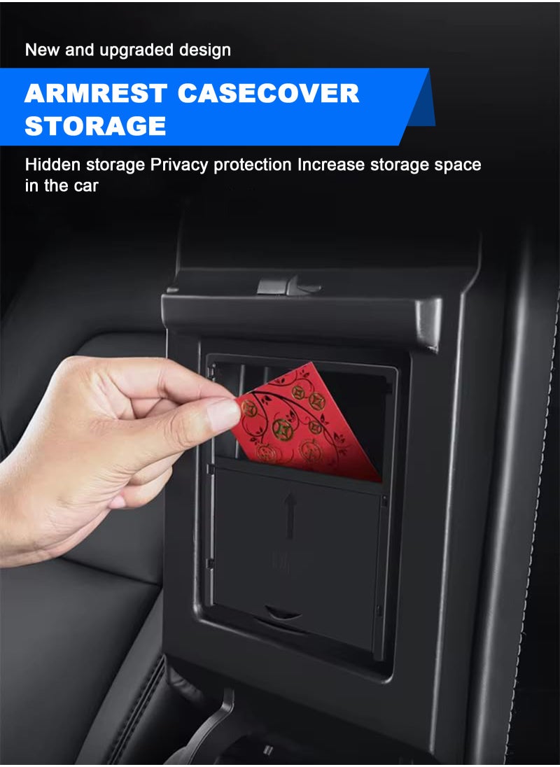 هومار كيت Tesla Model 3 & Y 5 Piece Console Organizer Set -Tesla Model 3 & Model Y Interior Accessories for 2021-2023.  - Image 4