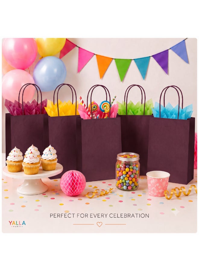 Party Camel Purple Paper Party Bags - Pack of 8 - Image 5