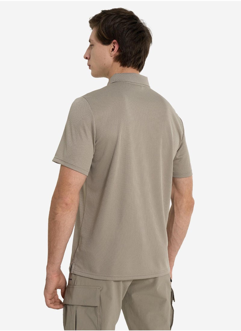 Outventure - Men's Polo Shirt Beige EU 44-46, Outventure, Moisture-Wicking Fabric, Quick-Drying, Durable and Comfortable for Active Adventures - Image 1