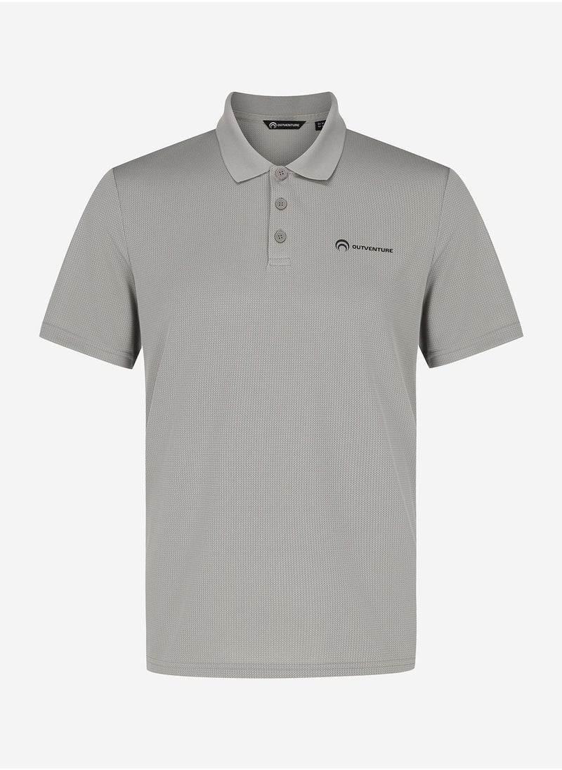 Outventure - Men's Polo Shirt Beige EU 44-46, Outventure, Moisture-Wicking Fabric, Quick-Drying, Durable and Comfortable for Active Adventures - Image 1