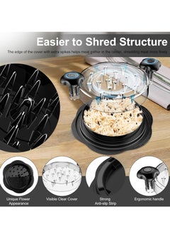 General Chicken Shredder Large Chicken Breast Shredder Tool Twist with Brush&Fork, Visible Meat Shredder Machine, Strong Anti-Slip Strip, Ergonomic Handle, BPA Free, Suitable for Beef Chicken  - Image 3