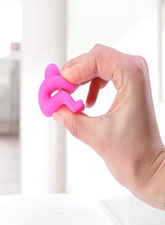 زيسويل مانع انسكاب، عبوة من 4 قطع، غطاء سيليكون مبتكر لأدوات الطبخ، مانع انسكاب، غطاء للمقلاة، أداة مطبخ (أخضر ووردي) - Image 5