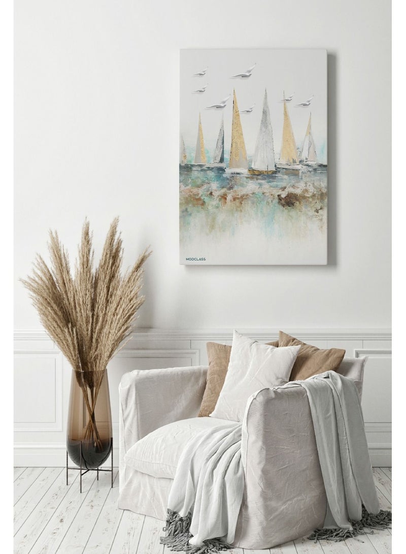 مودكلاس لوحة جدارية كانفس بتصميم سفينة - Image 1