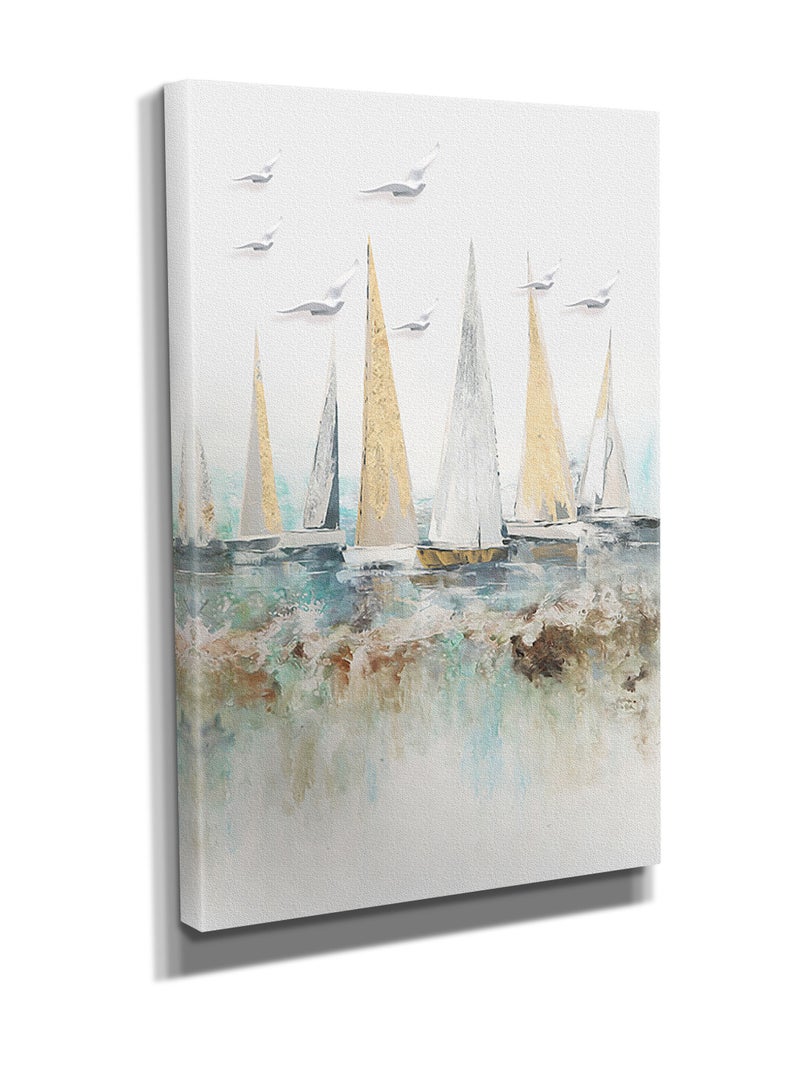 مودكلاس لوحة جدارية كانفس بتصميم سفينة - Image 2