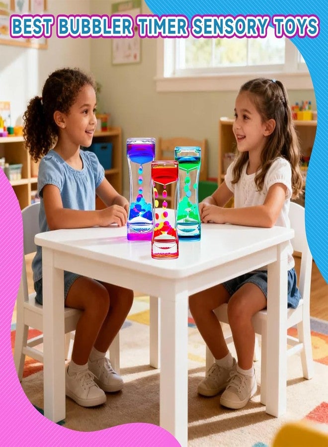 PiyuBind 2 Pack Liquid Motion Bubbler Timer - Sensory Calming Fidget Toy for Kids, Teens & Adults - ADHD Autism Anxiety Relief, Colorful Hourglass Desk Decor Stress Reliever, Visual Relaxing Toy - Image 5