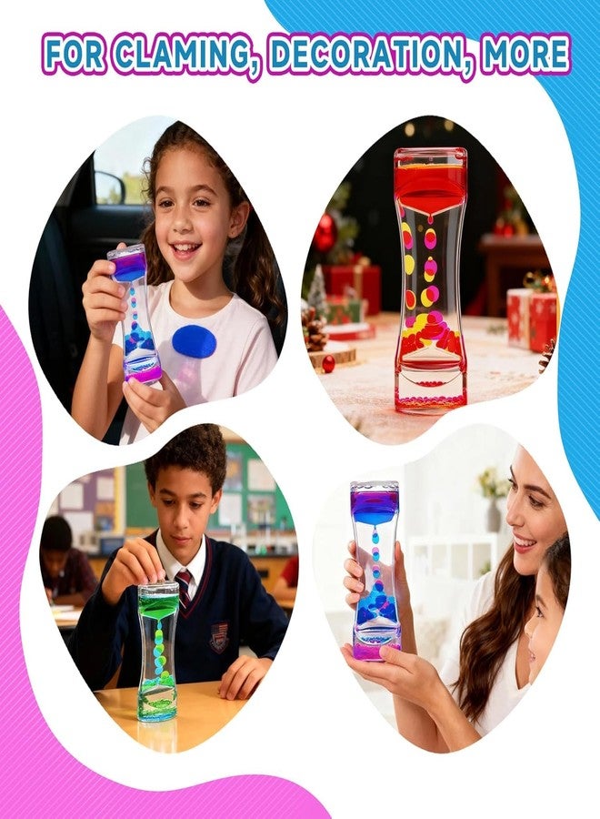 PiyuBind 2 Pack Liquid Motion Bubbler Timer - Sensory Calming Fidget Toy for Kids, Teens & Adults - ADHD Autism Anxiety Relief, Colorful Hourglass Desk Decor Stress Reliever, Visual Relaxing Toy - Image 4