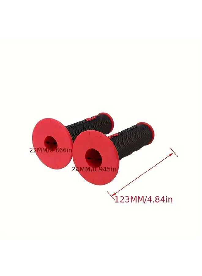 Black Handlebar Grips For Dirt Bike Motorcycle And ATV Textured Design - Image 2