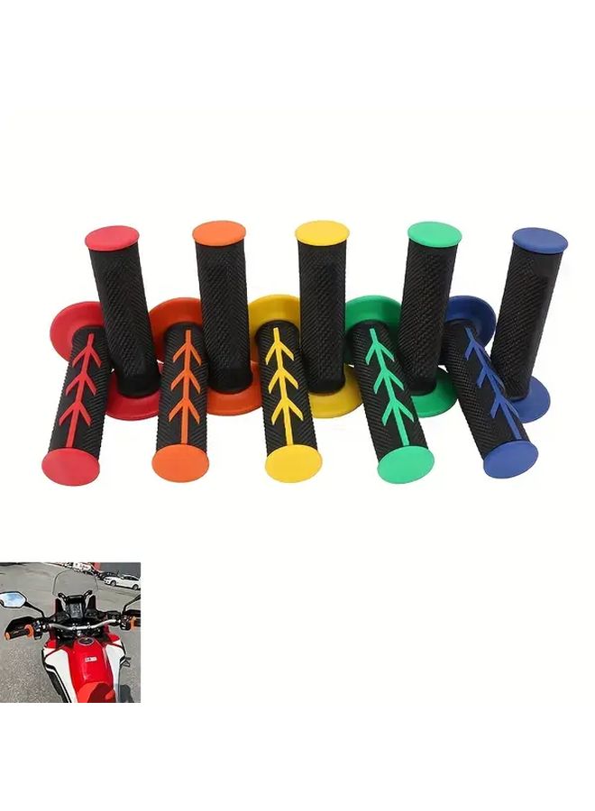 Black Handlebar Grips For Dirt Bike Motorcycle And ATV Textured Design - Image 1