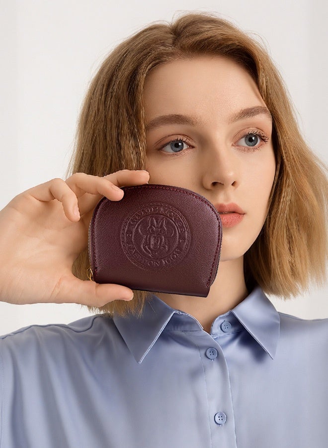 Disney Minnie Mouse Card Holder, Card Case, Women's Cartoon Wallet, Coin Purse, Zipper Closure - Image 1