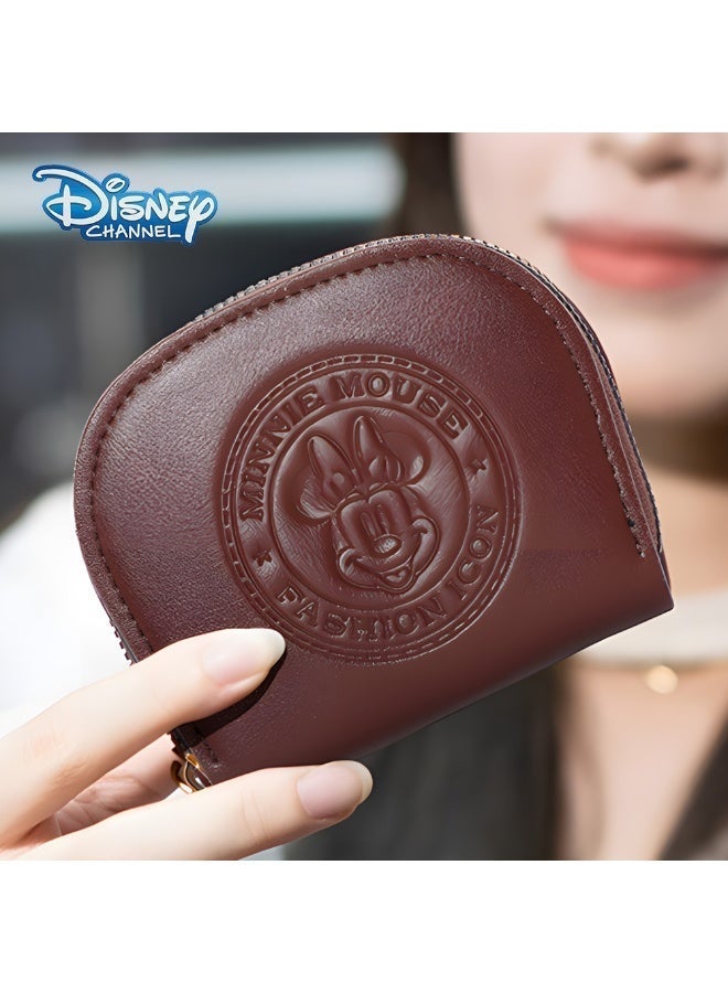 Disney Minnie Mouse Card Holder, Card Case, Women's Cartoon Wallet, Coin Purse, Zipper Closure - Image 1