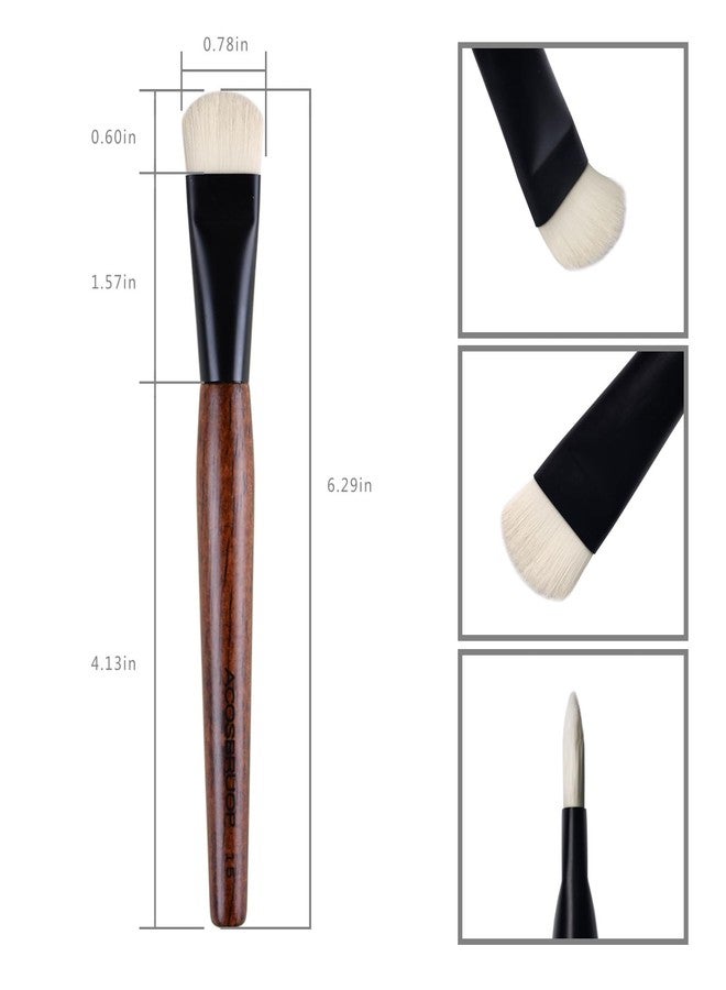ACOSBRUOP Small Foundation Brush, Premium Soft Bristle Detail Primer Face Brush for Blending Foundation, Foundation Cream, Studio Quality Makeup Brush Tools - Image 4