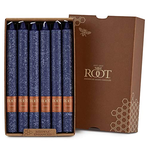 Root Candles Unscented Dinner Candles Premium Beeswax Blend Boxed Candle Set, 9-Inch, Abyss 12-Count - Image 1