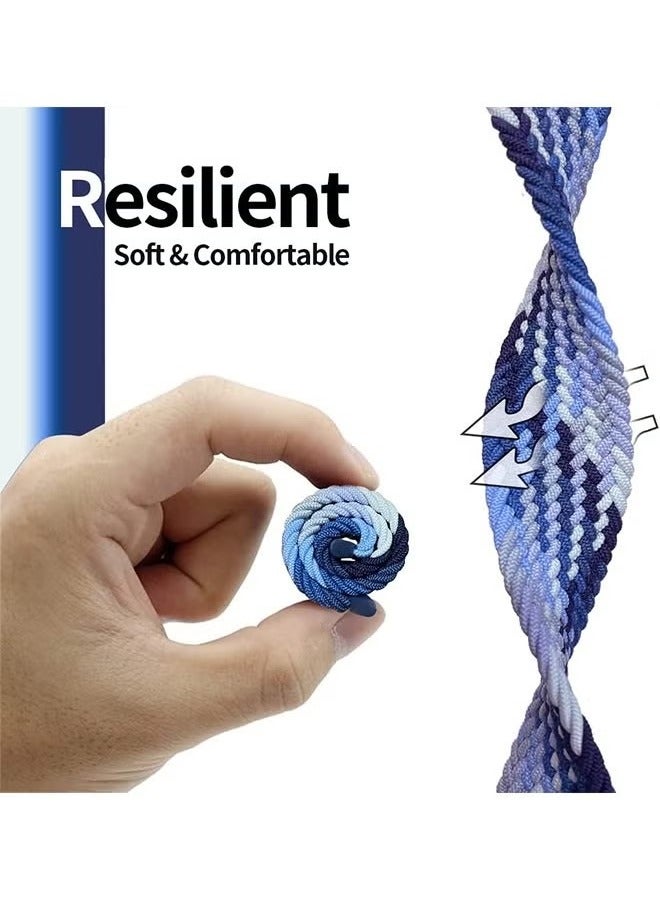 Sthxyfaith Bands Compatible with Apple Watch 45mm/44mm/42mm iWatch SE2 SE Series 9/8/7/6/5/4 Strap, for Men Women Braided Solo Loop Replacement Band, Waterproof Sweat Resistant and Breathable, Blueberry Color - Image 2