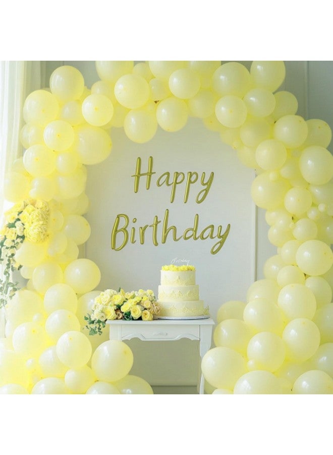 RUBFAC 129pcs Pastel Yellow Balloons Different Sizes 18 12 10 5 Inches Light Yellow Balloons for Happy Birthday Wedding Anniversary Baby Shower Garland Arch Party Decoration - Image 4