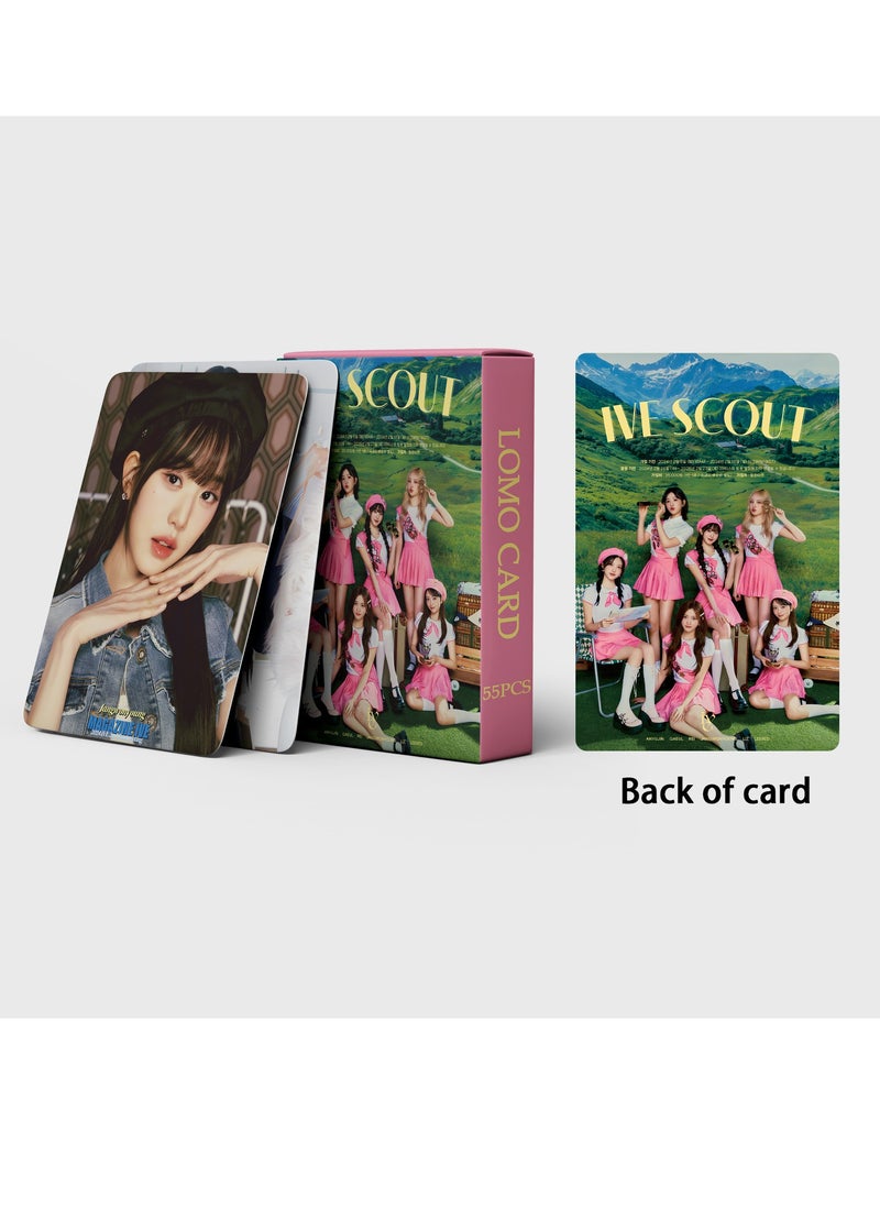 EHOME - 55Pcs  IVE 3rd OFFICIAL FAN CLUB DIVE' [IVE SCOUT] Lomo Card - Image 1