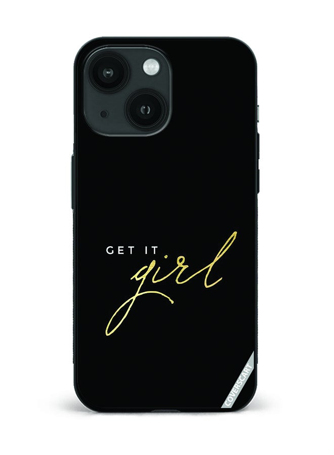COVERSCART Protective Case Cover For Apple iPhone 14 Plus Get It Girl Design Black