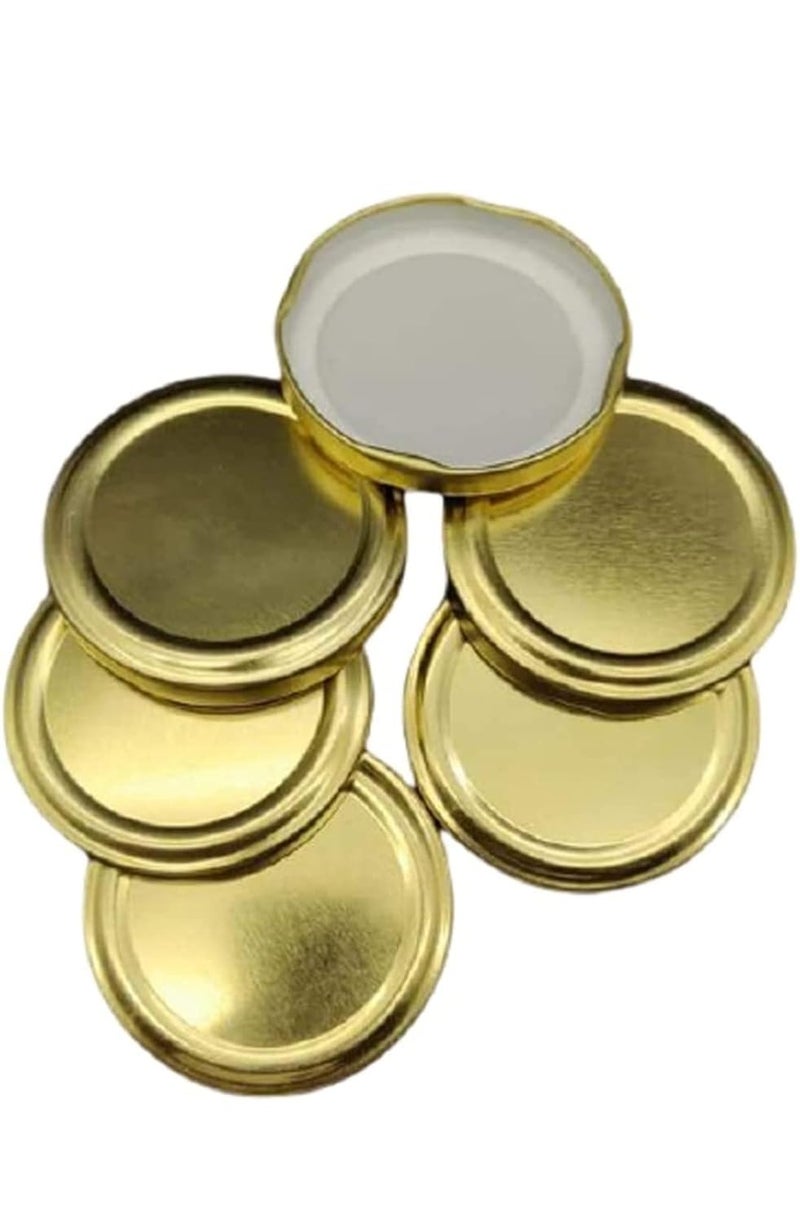 Pure Lids India Glass Jar Lids Only 63 mm For 63 mm Mouth Jars Rustproof Leak Proof Airtight Metal Cap Gold 6  - Image 1