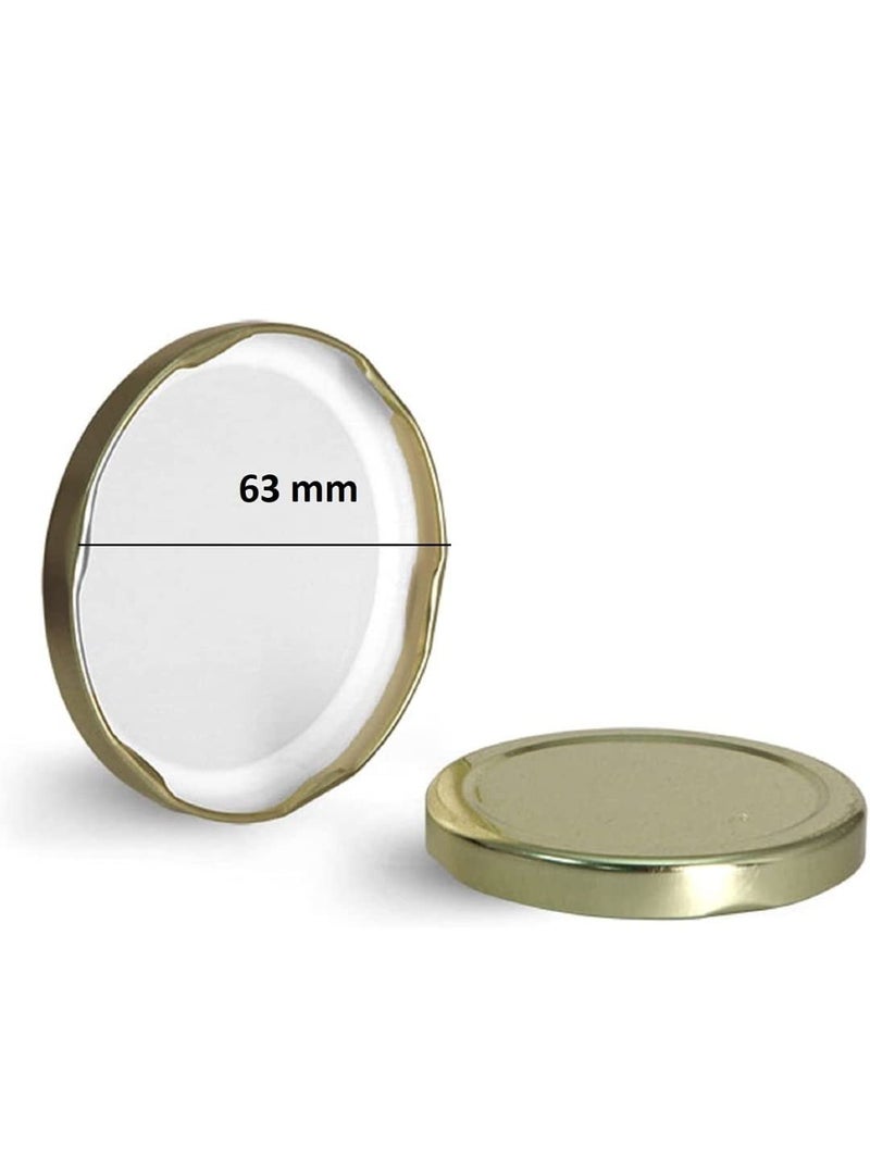 Pure Lids India Glass Jar Lids Only 63 mm For 63 mm Mouth Jars Rustproof Leak Proof Airtight Metal Cap Gold 6  - Image 2