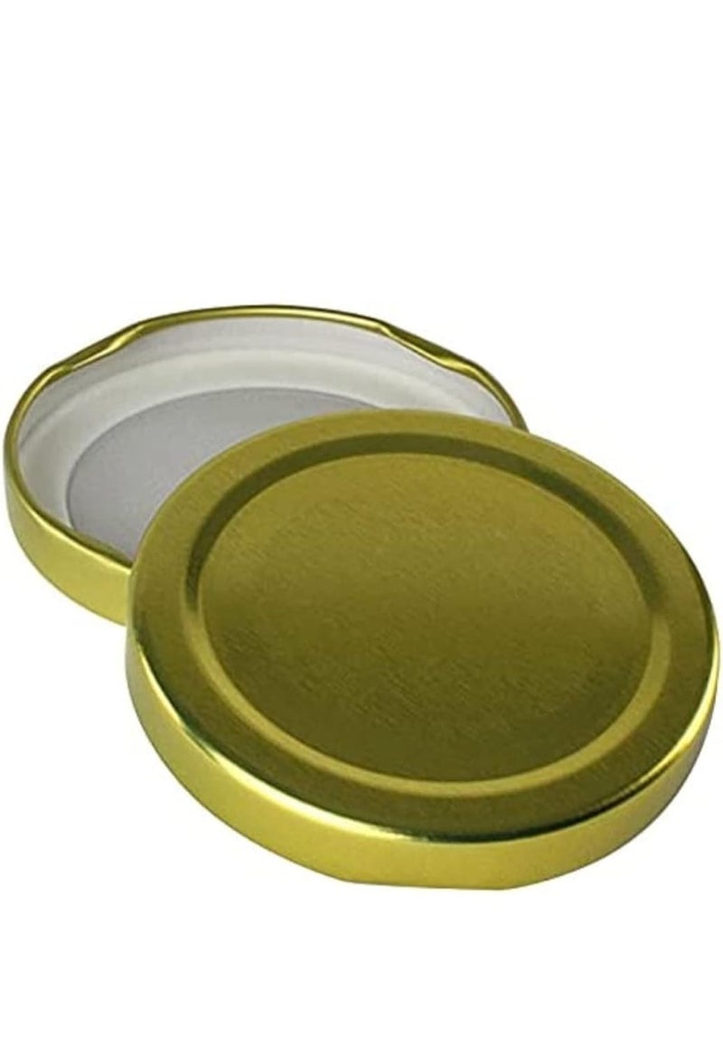 Pure Lids India Glass Jar Lids Only 63 mm For 63 mm Mouth Jars Rustproof Leak Proof Airtight Metal Cap Gold 6  - Image 3