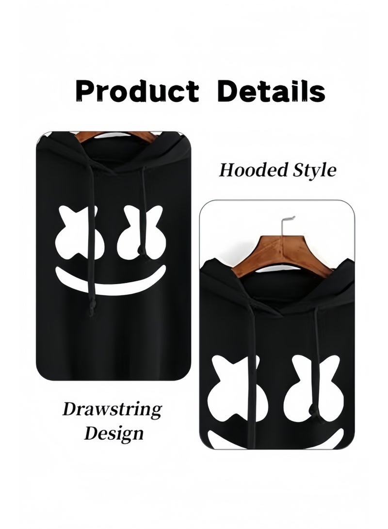 هالامودو هوديات بأكمام طويلة مطبوعة للجنسين بلوزات بأكمام طويلة مطبوعة بلوزات كاجوال بلوزات رياضية ناعمة أزياء شبابية بأربطة للارتداء اليومي ﻿ - Image 4