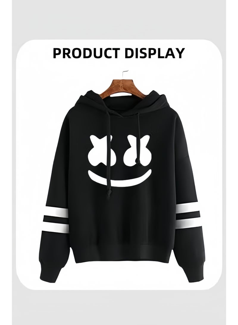 هالامودو هوديات بأكمام طويلة مطبوعة للجنسين بلوزات بأكمام طويلة مطبوعة بلوزات كاجوال بلوزات رياضية ناعمة أزياء شبابية بأربطة للارتداء اليومي ﻿ - Image 2