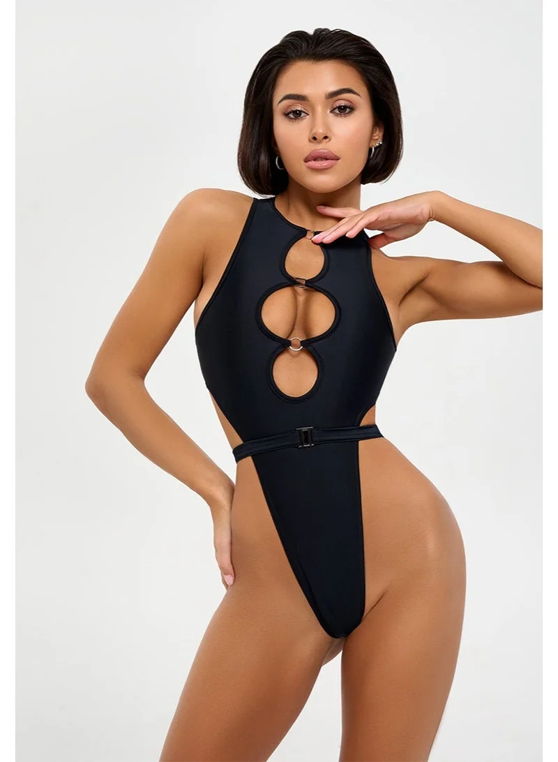 Bona Fide Miami Body Black Bona Fide Sexy One Piece Bathing Suit for Women - One Piece Swimsuits for Women - Monokini for Women | Best Price UAE