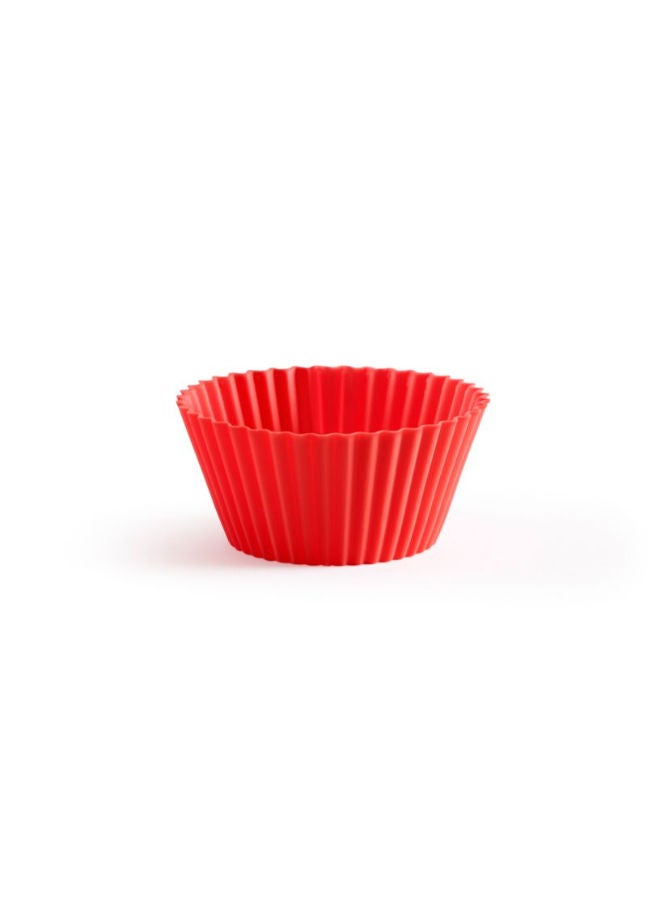 Lekue Set Of 12 Muffin Mould Cups -Red - Image 1