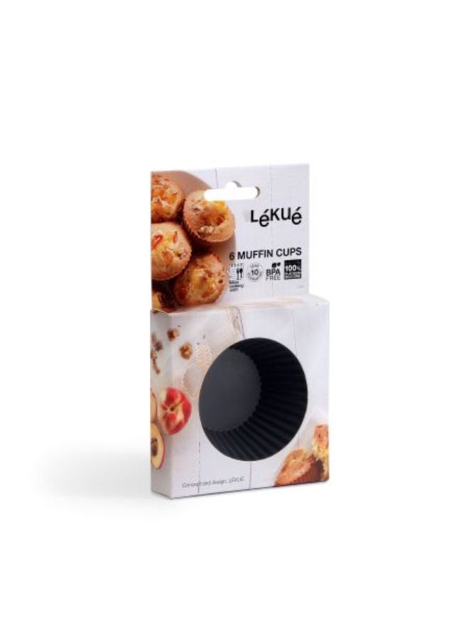 Lekue Set Of 12 Muffin Mould Cups -Red - Image 3