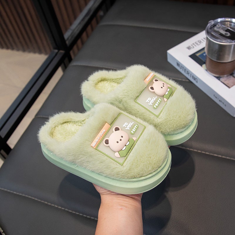 Children'S Cotton Slippers Boys Indoor Home Boy Cartoon Baby Warm Non-Slip Soft Bottom Slippers Girls - Image 3