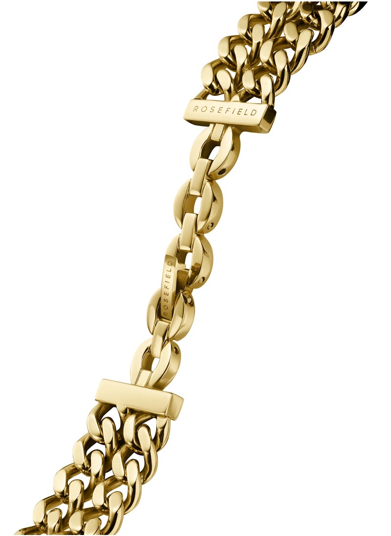 RoseField Rosefield Octagon XS Double Chain Studio Edition White Gold Women Watch - SWGSG-O76  - Image 3