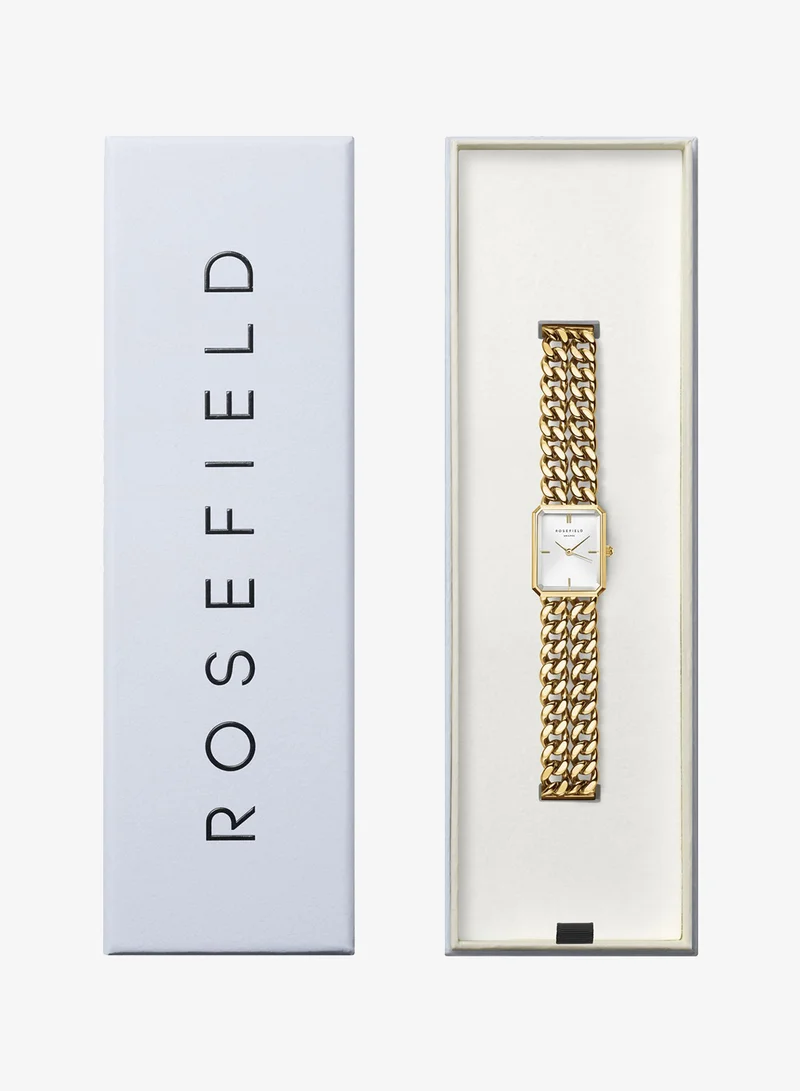 Rosefield  Rosefield Octagon XS Double Chain Studio Edition White Gold Women Watch - SWGSG-O76 for Women | Best Price UAE