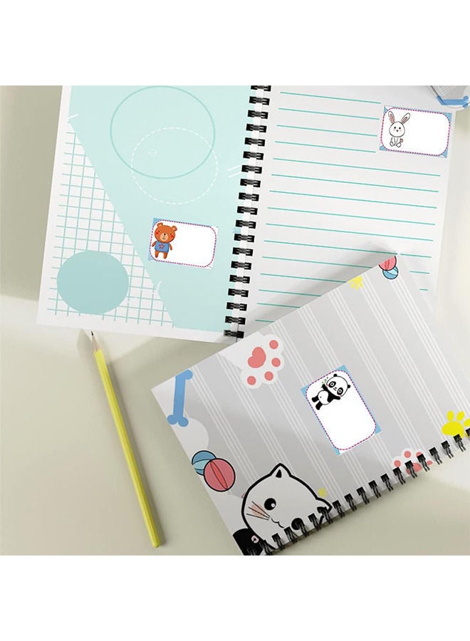 Depend 2 Roll 700 PCS Name Tag Stickers Animal Roll Adhesive Labels Name Badge Personalized Border Stick on Kids Clothes Desk Box Mailing Teachers Nursery Office School Home Supplies - Image 3