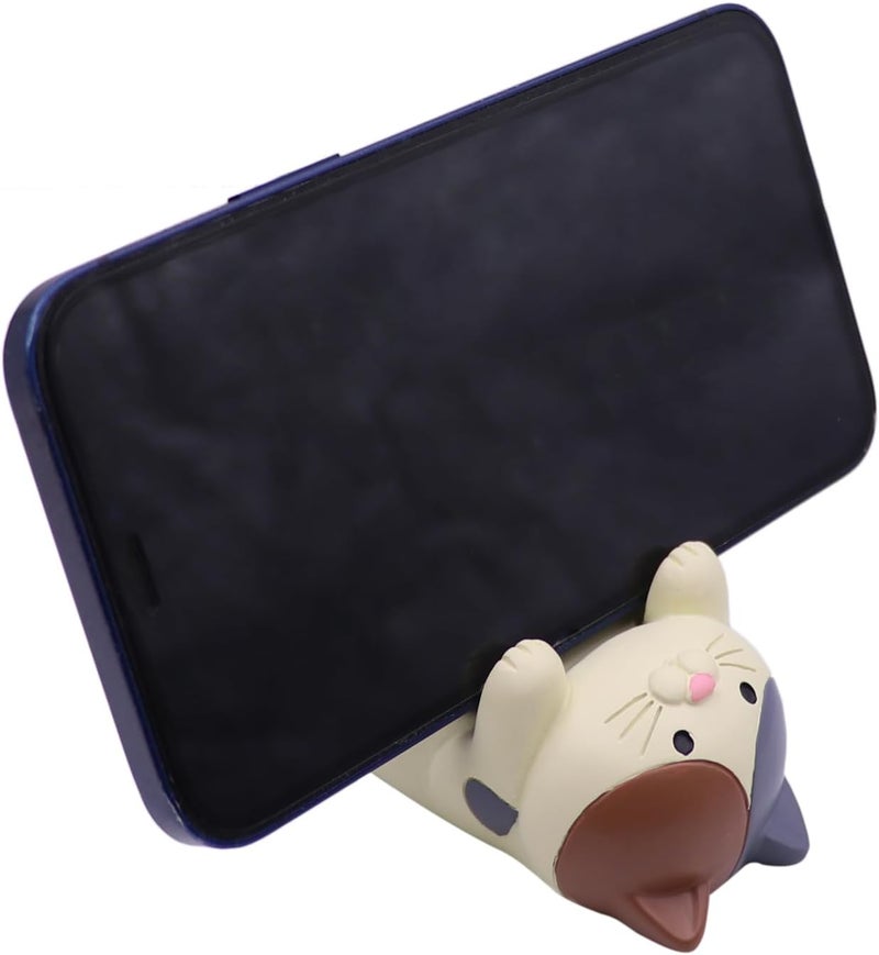 Khazna Kitten Phone Holder, Cute Cell Phone Stand, Universal Smartphone & Tablet Holder, Multifunctional Desk Organizer, Modern Neutral Color Style - Image 3