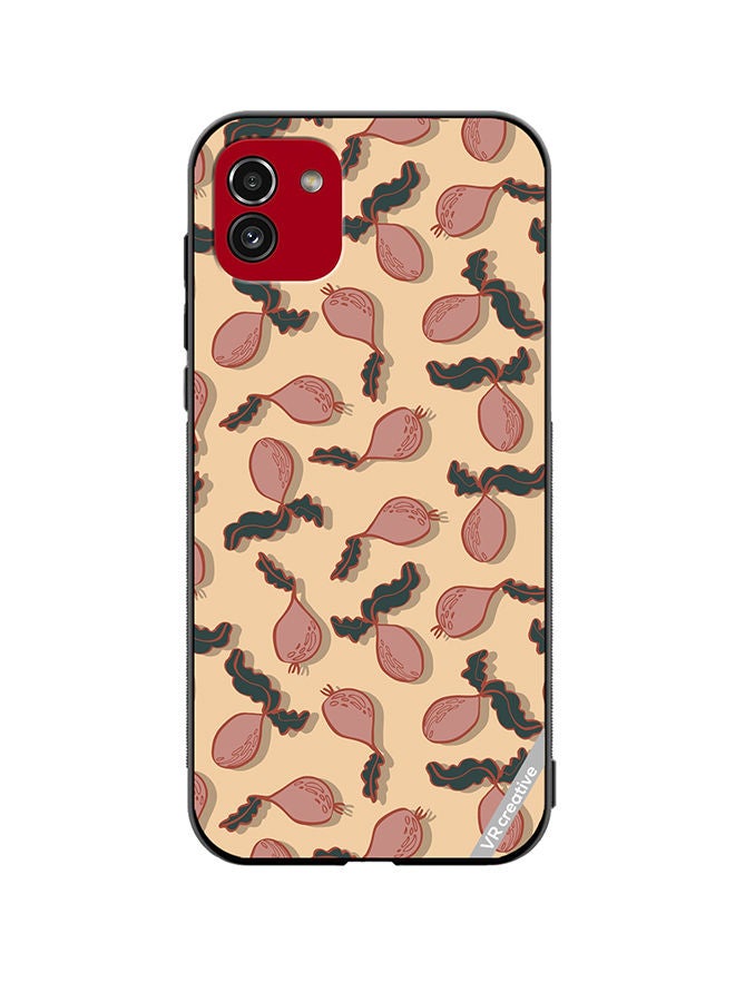 VR CREATIVE Protective Case Cover For Samsung Galaxy A03 Beetroot Vegetable Vector Seamless Pattern Design Multicolour - Image 1