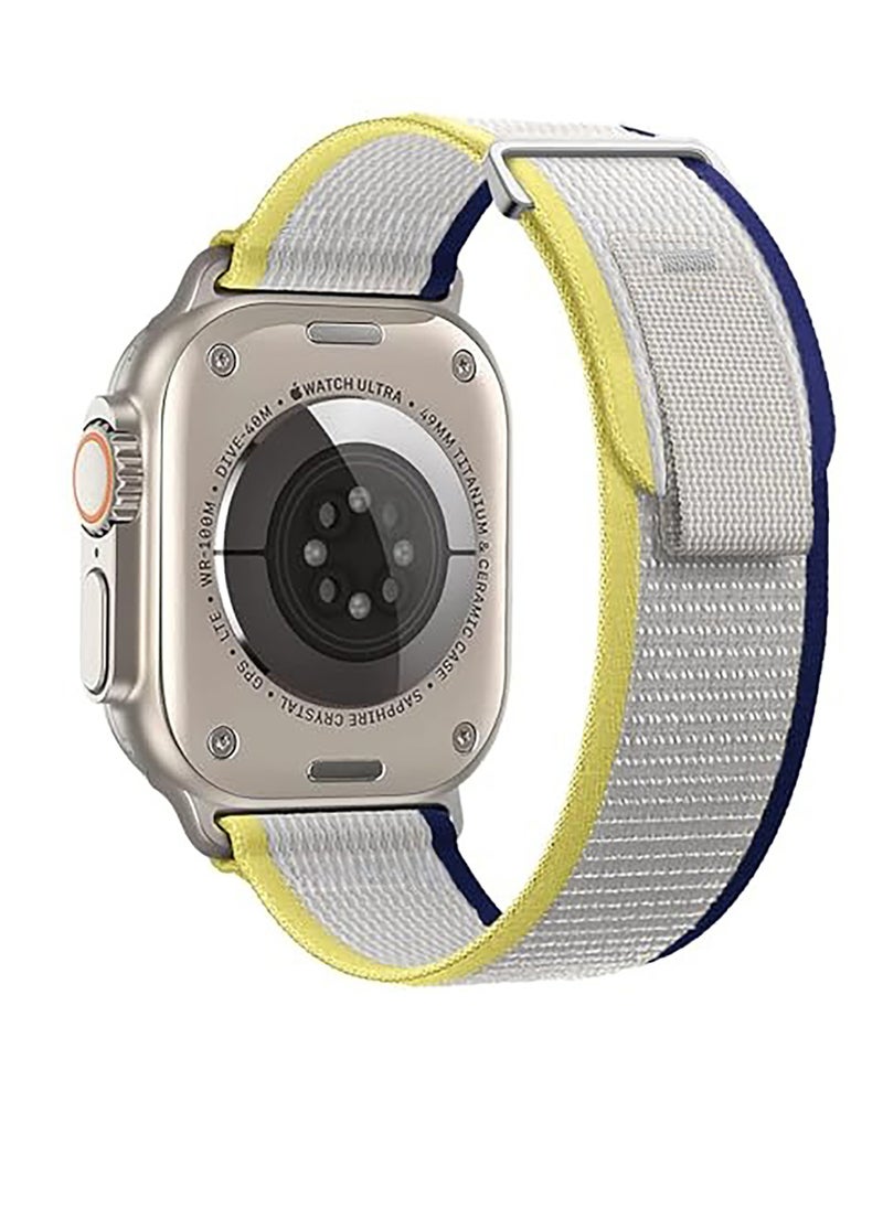 Generic - Strap Compatible with Apple Watch Band Series Ultra 8 7 6 5 4 3 2 1 SE 38mm 40mm 41mm  Women Men Sport Loop Band, Nylon Alpine Loop Replacement for iWatch Bands(blue/yellow - Image 1