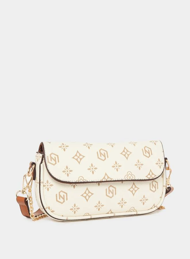 Styli Printed Mini Shoulder Bag with Adjustable Strap