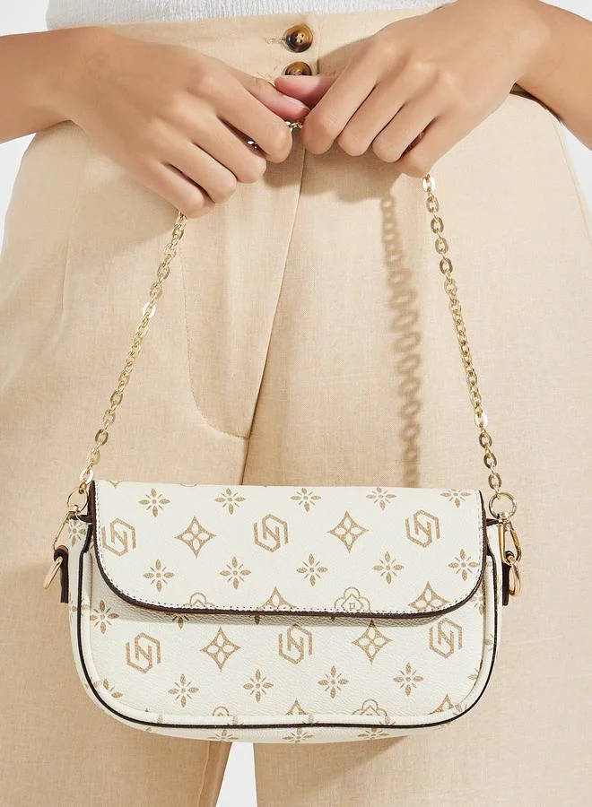 Styli Printed Mini Shoulder Bag with Adjustable Strap