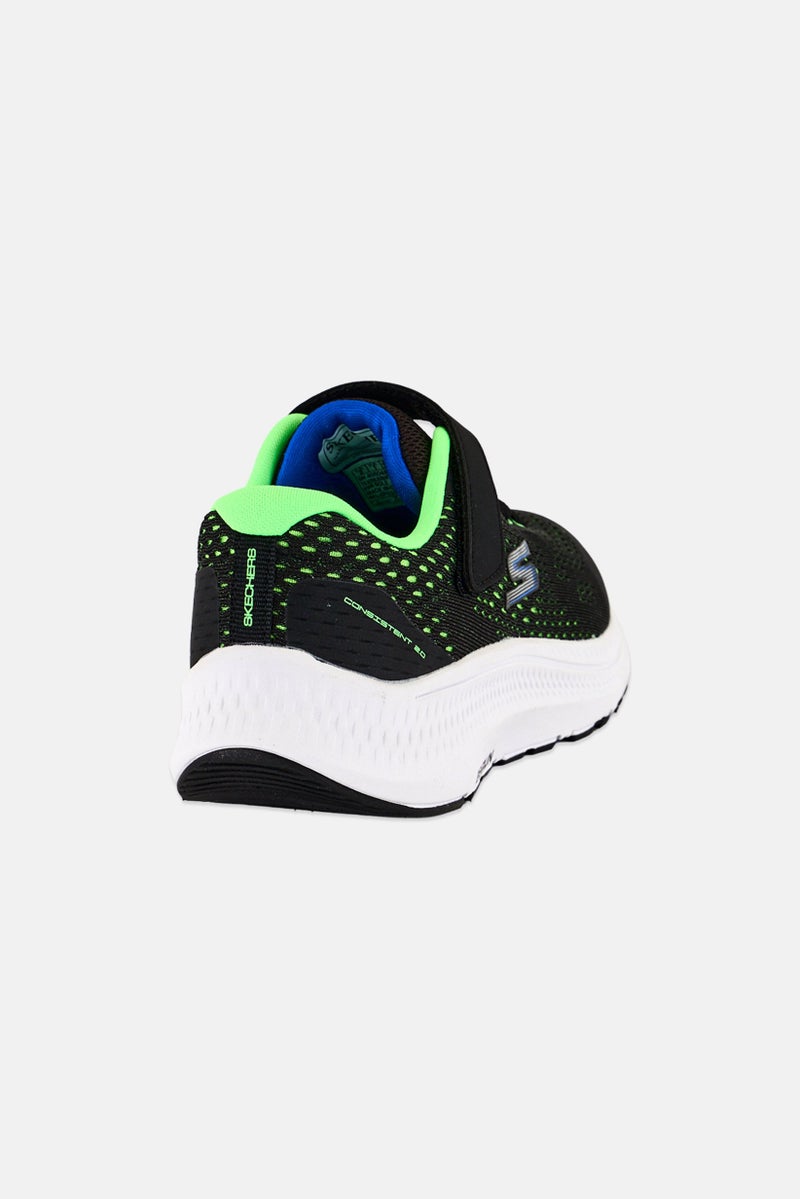 SKECHERS Kids Boy Go Run Consistent 2,0 Velcro Closure Running Shoes, Black - Image 3