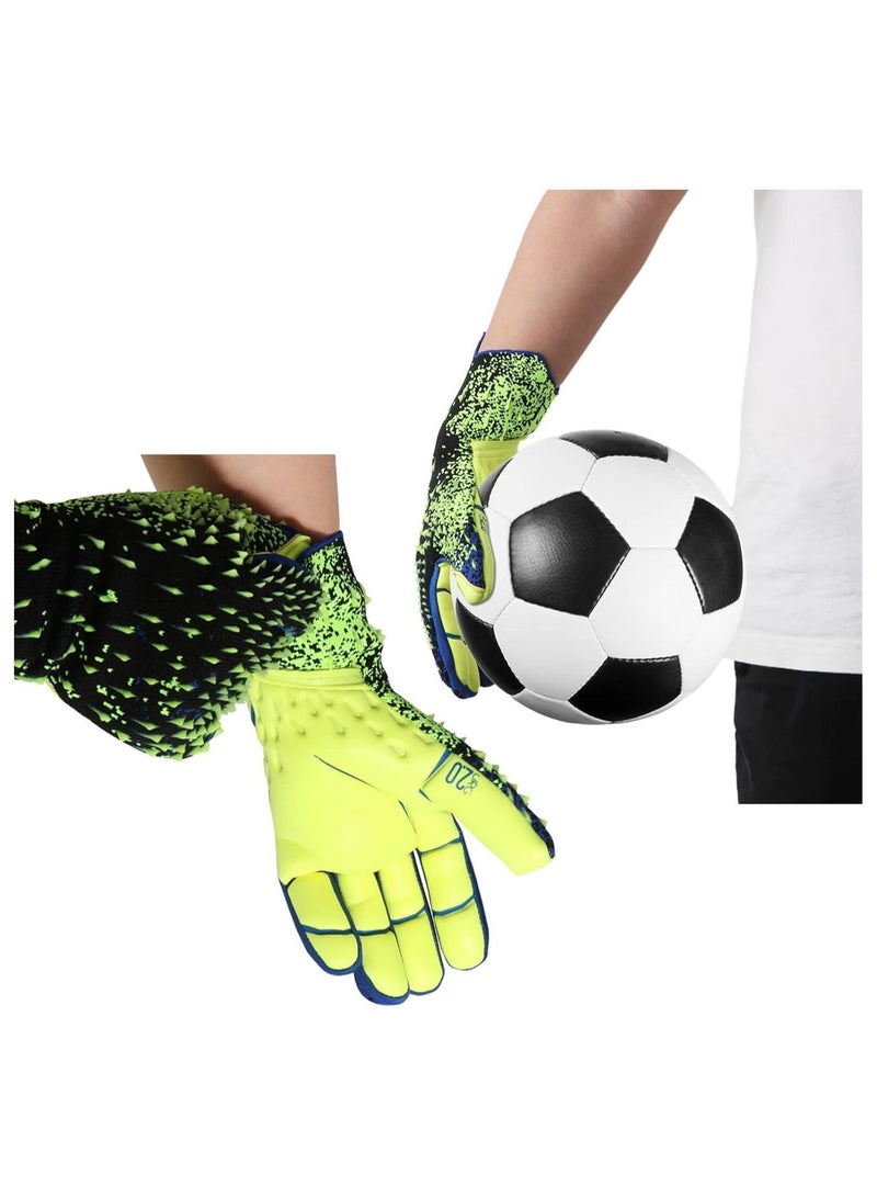قفازات حارس المرمى بقبضة قوية – قفازات كرة قدم مع دعم للأصابع، متوفرة بمقاسات 6 / 7 / 8 / 9 / 10. مناسبة للأطفال، اليافعين، والبالغين. قفازات احترافية لحراس المرمى توفر ثباتًا ممتازًا وتحكمًا قويًا في الكرة أثناء اللعب. - Image 3