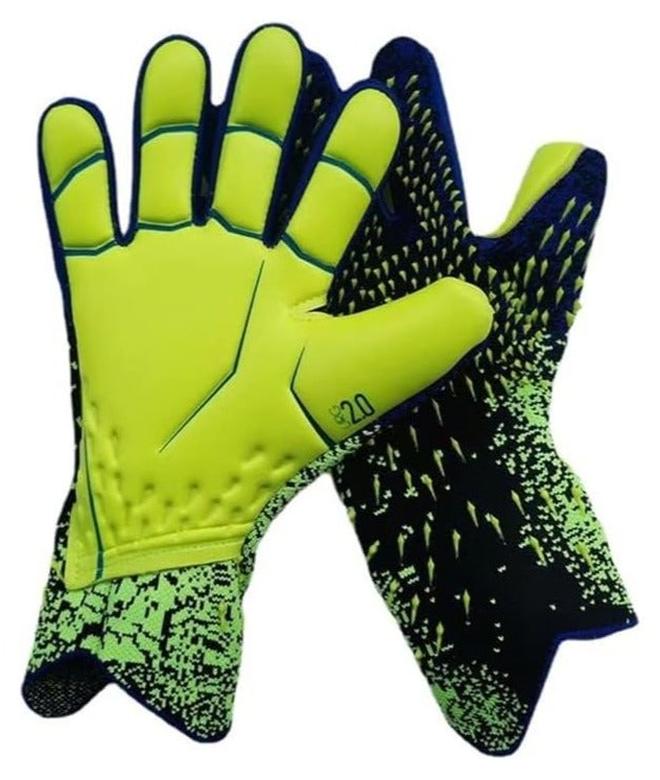 قفازات حارس المرمى بقبضة قوية – قفازات كرة قدم مع دعم للأصابع، متوفرة بمقاسات 6 / 7 / 8 / 9 / 10. مناسبة للأطفال، اليافعين، والبالغين. قفازات احترافية لحراس المرمى توفر ثباتًا ممتازًا وتحكمًا قويًا في الكرة أثناء اللعب. - Image 1