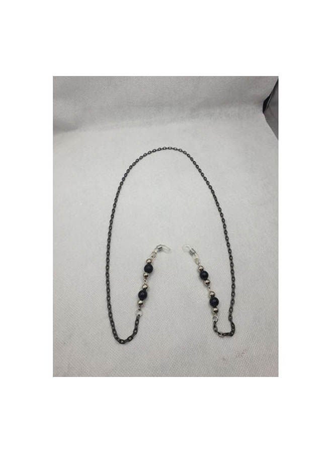 Generic سلسلة نظارات معدنية مرصعة بالخرز 