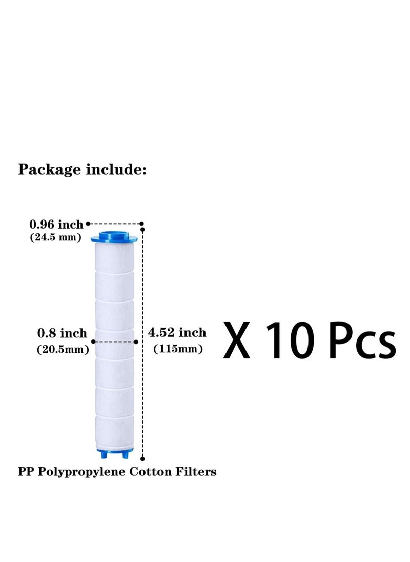 DMG TECH Set of 10 PP Cotton Filter, High Pressure Handheld Shower Head PP-Cotton Filter Cartridge (for Replacement)  - Image 2