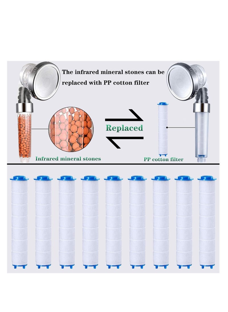 DMG TECH Set of 10 PP Cotton Filter, High Pressure Handheld Shower Head PP-Cotton Filter Cartridge (for Replacement)  - Image 5