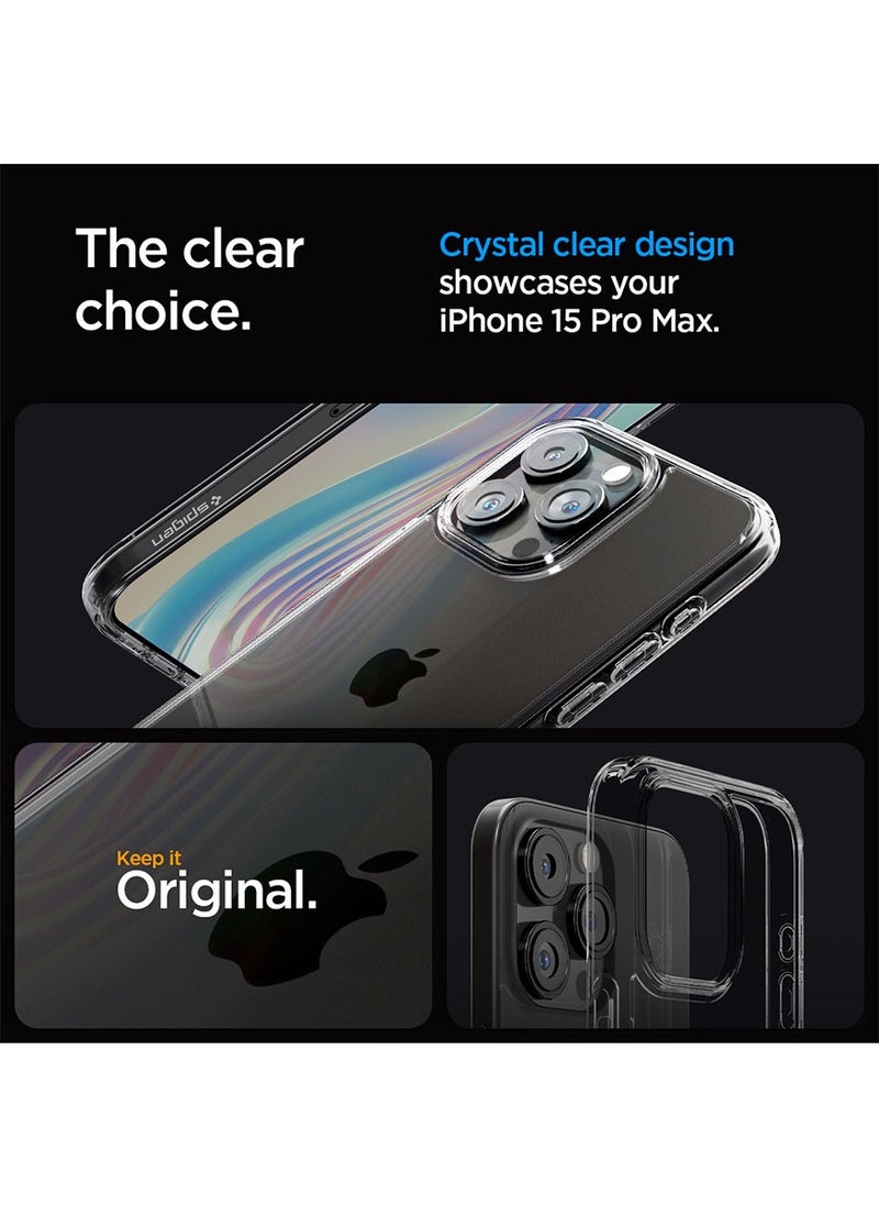 Spigen Ultra Hybrid for iPhone 15 Pro MAX Case Cover - Space Crystal  - Image 3