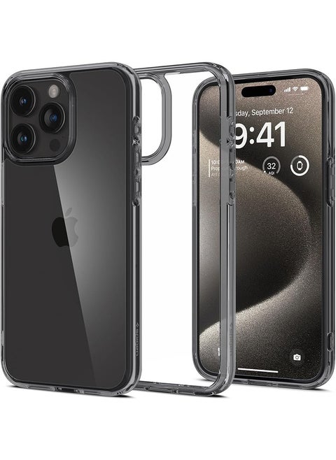 غطاء حماية Ultra Hybrid لهاتف iPhone 15 Pro MAX - كريستال فضائي